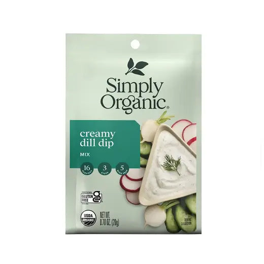 Simply Organic, Creamy Dill dip, 0.70