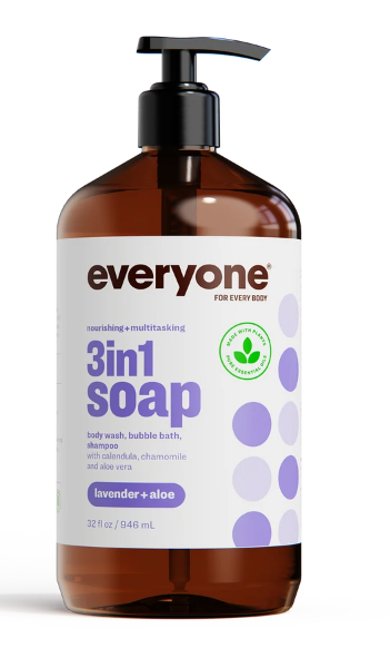 Everyone Soap, Shampoo Body Wash and Bubble Bath, Lavender + Aloe, 32 fl oz