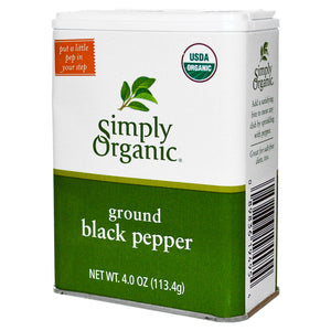 Simply Organic, Ground Black Pepper, 4 oz