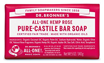 Dr. Bronner's Magic Soaps, Hemp Rose, Pure Castile Soap, 5 oz BAR