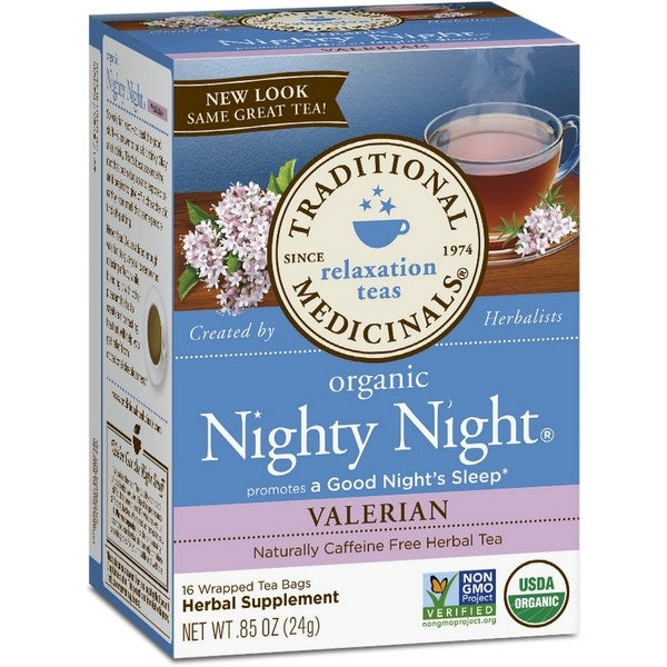 Traditional Medicinals, Organic Nighty Night Valerian Tea, 16bags