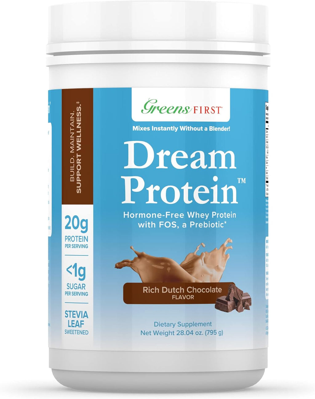 Greens First, Protein Powder, Dream Protein Chocolate