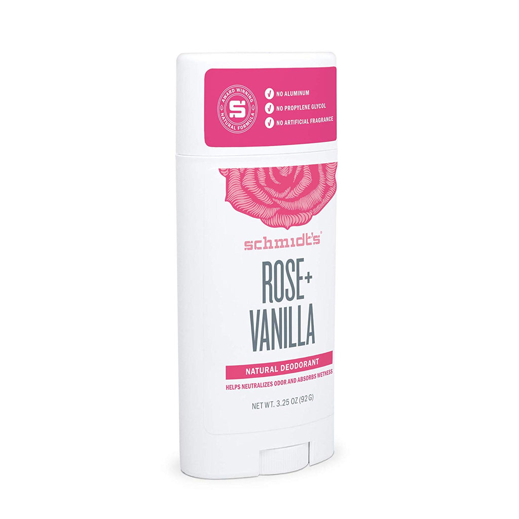 Schmidt's Deodorant Rose + Vanilla Deodorant 3.25 oz