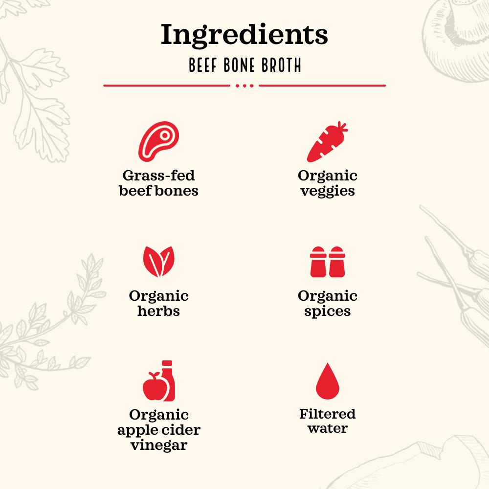 Kettle & Fire, Grass Fed Beef Bone Broth, 16.9 oz