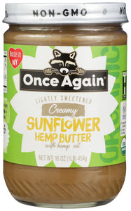 Once Again, Creamy Sunflower Hemp Butter, 16 oz