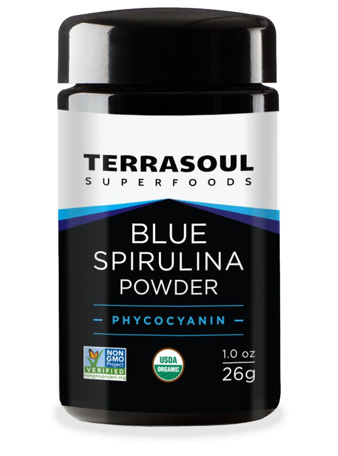 Terrasoul, Organic Spirulina Powder, Blue Phycocyanin, 1 oz