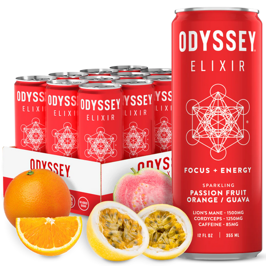 ODYSSEY ELIXIR, PASSION FRUIT, ORANGE & GUAVA, 12 oz