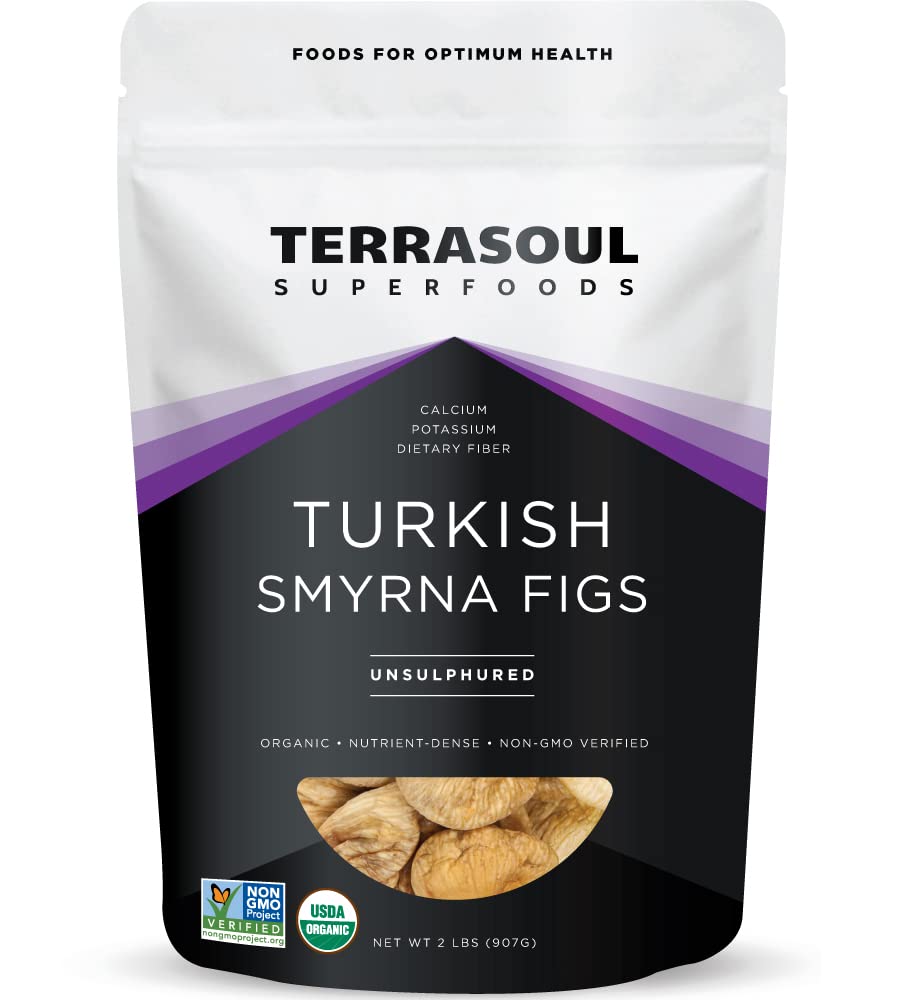 Terrasoul, Organic Dried Turkish Smyrna Figs, 12 Oz