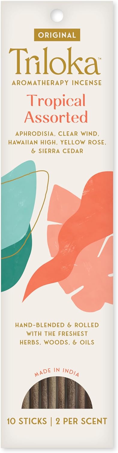 Triloka Original Incnese, Tropical Assorted, 10 Sticks