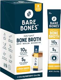 Bare Bones, Instant Bone Broth, Lemon Ginger, 0.53 oz