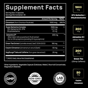 ELMNT, GLP-1 Support Berberine Weight Loss Supplement 1500mg, 90