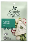 Simply Organic, Creamy Dill dip, 0.70