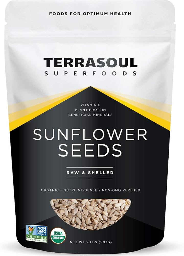 Terrasoul, Organic Raw & Shelled Sunflower Seeds, 16 oz