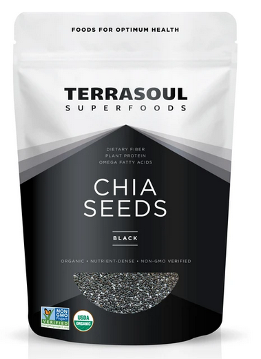 Terrasoul, Organic Black Chia Seeds, 8 oz