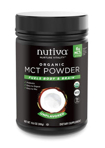 Nutiva, Organic MCT Powder, Unflavoured, 10.6 Oz