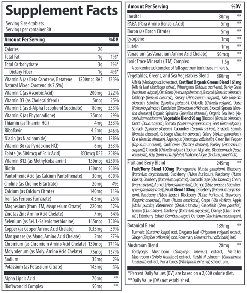 Trace Minerals Research, Complete Foods Multi 240 tabs