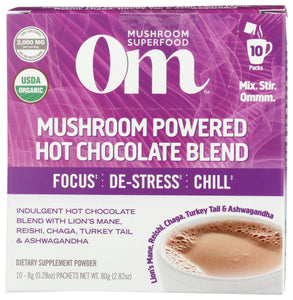 Om, Mushroom Powered Hot Chocolate Blend, single pk