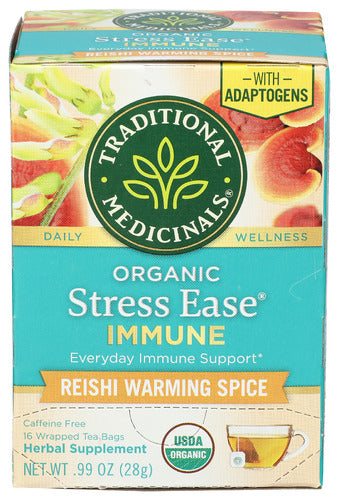 Traditional Medicinals, Stress Ease Tea, Immune - 16BG