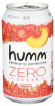 Humm, Kombucha Peach Zero, 12 fl oz