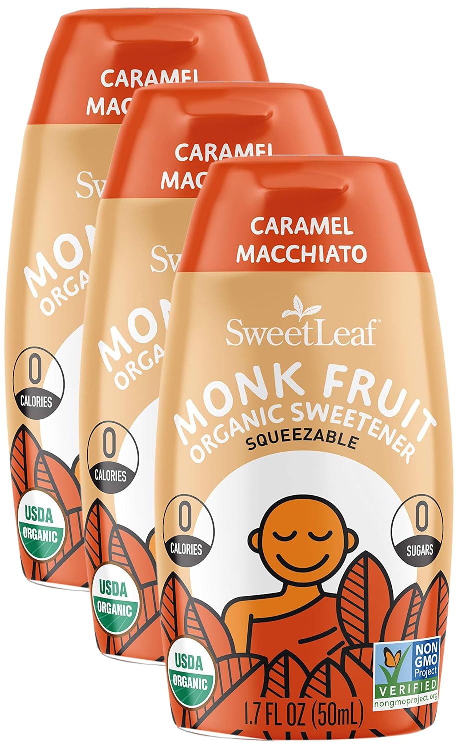 SweetLeaf, Caramel Macchiato Liquid Monk Fruit Sweetener Drops, 1.7 Fl Oz