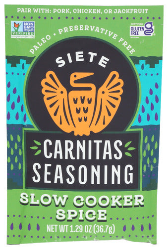 Siete, Seasoning Carnitas, 1.29OZ