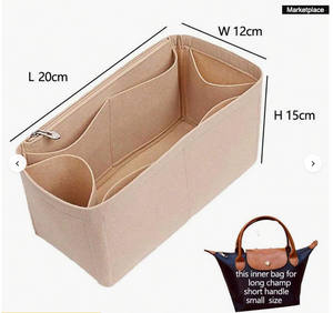 Bag Purse Organizer for Longchamp Tote, small (20x15x12cm)
