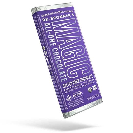 Dr. Bronner's, Salted Dark Chocolate Bar, 3 oz