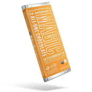 Dr. Bronner's, Salted Almond Butter Dark Chocolate Bar, 2.96 oz.