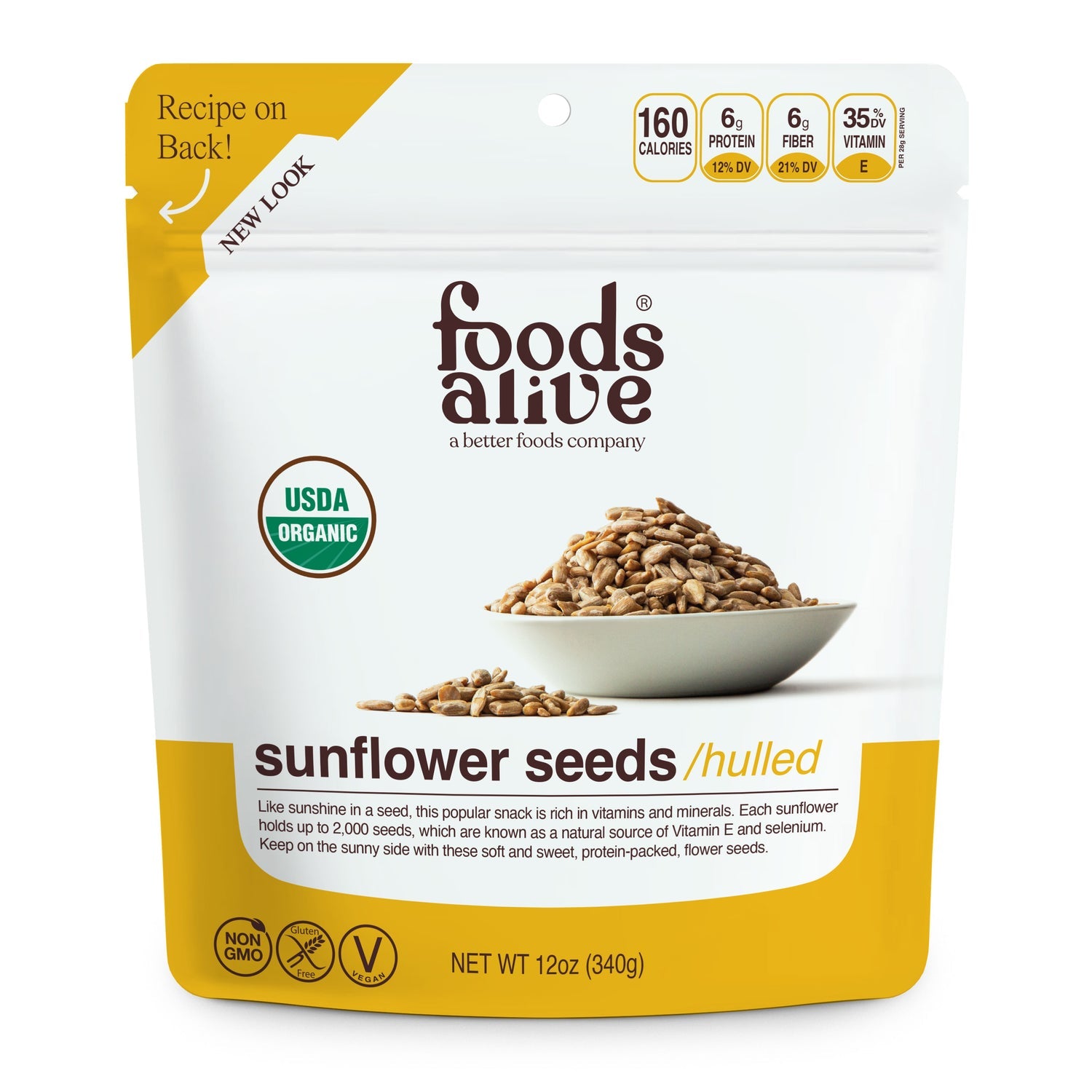 Foods Alive, Sunflower Seeds, 12 oz