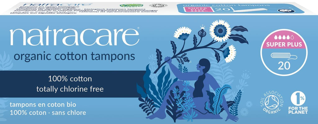 Natracare, Organic Cotton Tampons, Super Plus, 20 Tampons