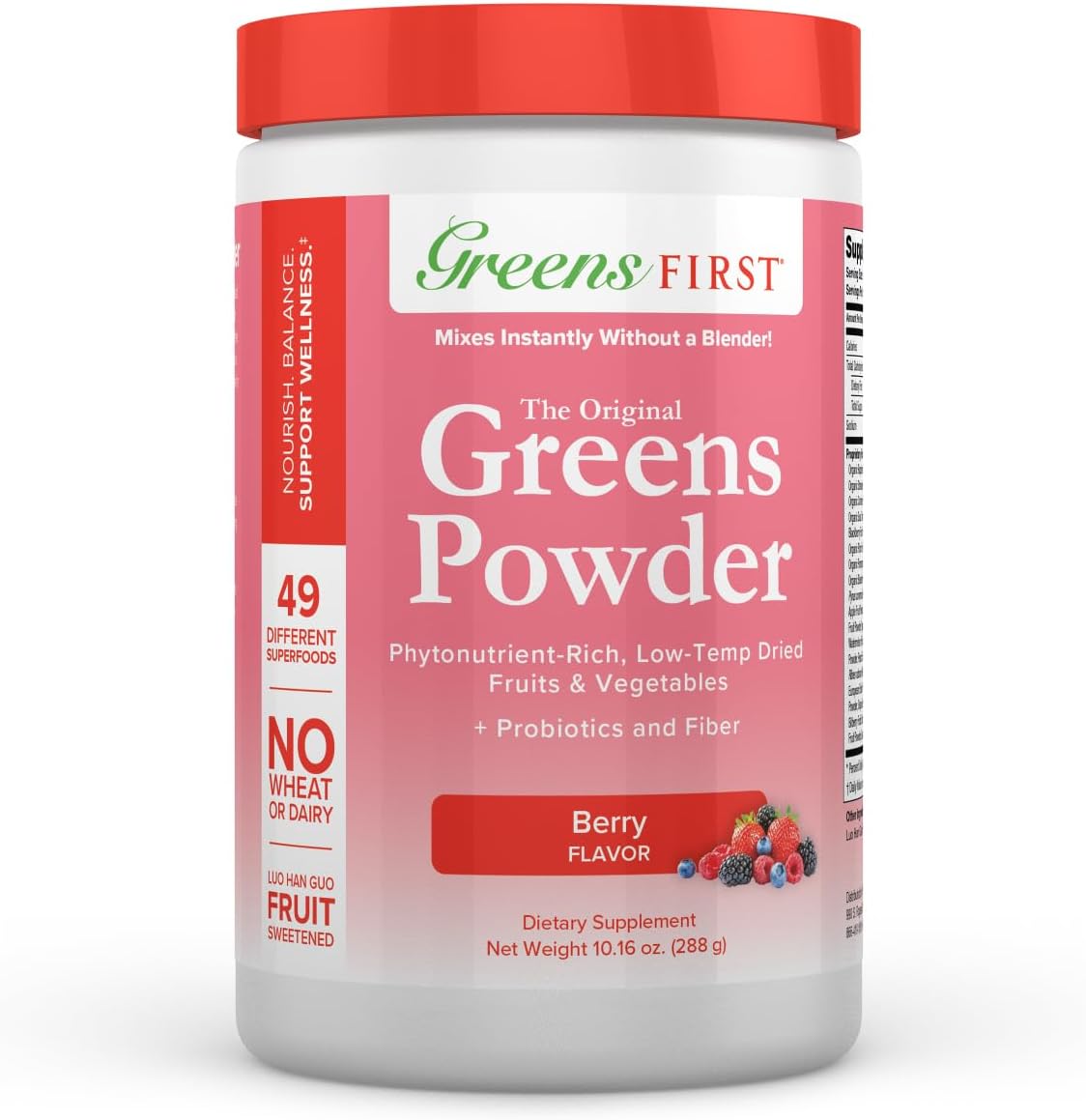 Greens First, Wellness Shake, Berry 10.16 oz