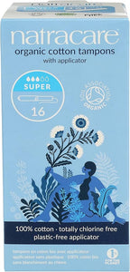 Natracare, Organic Cotton Tampons, Super, 16 Tampons