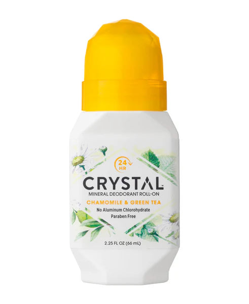 Crystal Body Deodorant Roll-On, Chamomile & Green Tea, 2.25 fl oz