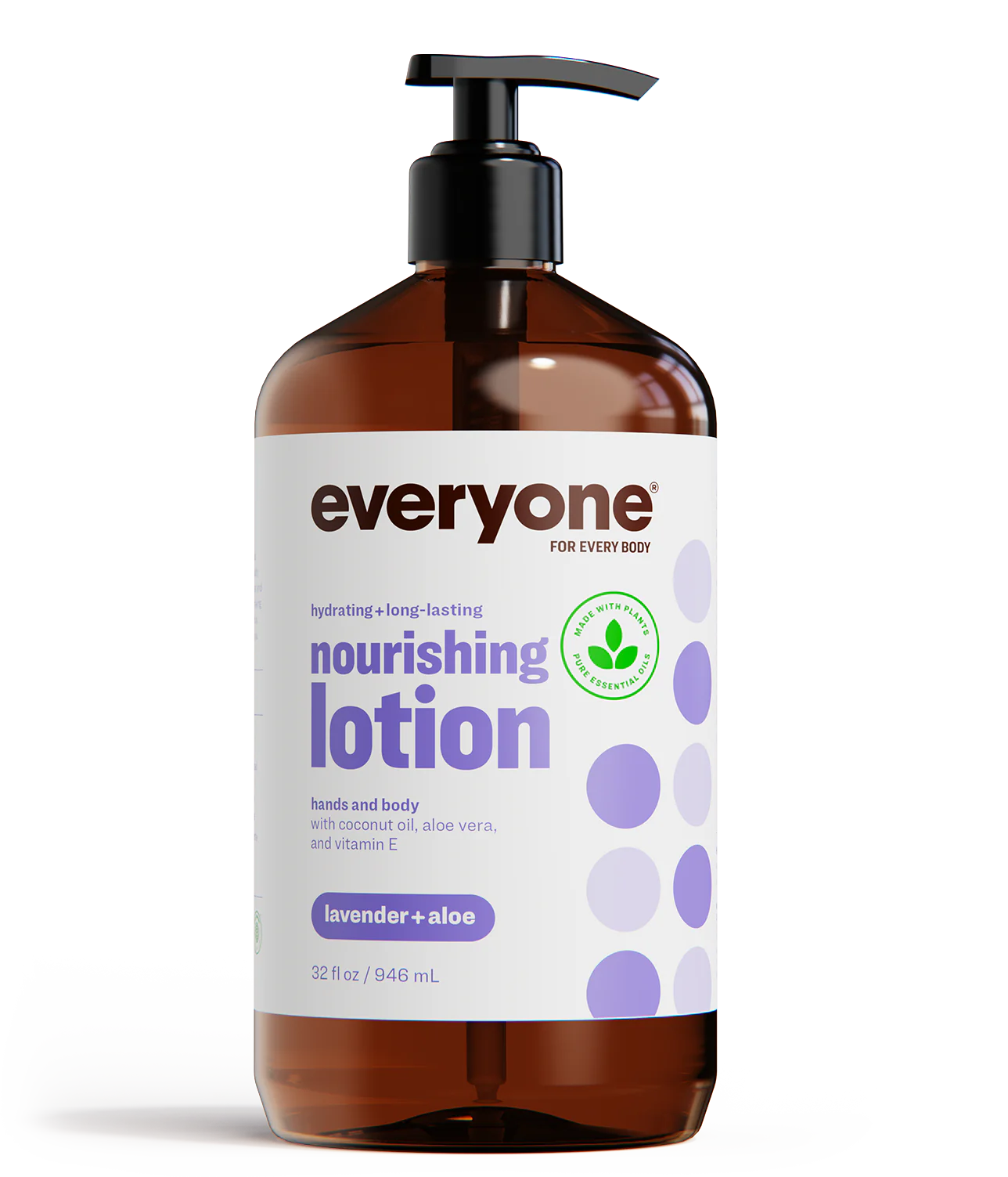 Everyone Lotion, Hands Face and Body, Lavender + Aloe, 32 fl oz