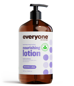 Everyone Lotion, Hands Face and Body, Lavender + Aloe, 32 fl oz