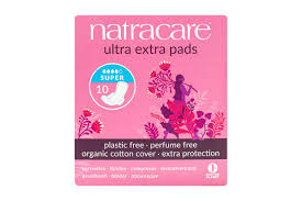 Natracare, Ultra "EXTRA" Pads, Organic Cotton Cover, Super, 10 Pads