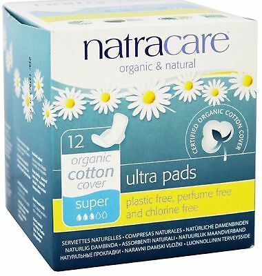 Natracare, Natural Ultra Pads, Organic Cotton Cover, Super, 12 Pads