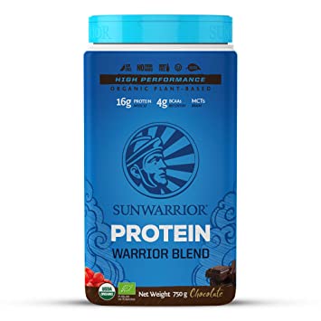 Sun Warrior,  Protein Powder Raw, Plant-Based, Warrior Blend, Chocolate, 750G
