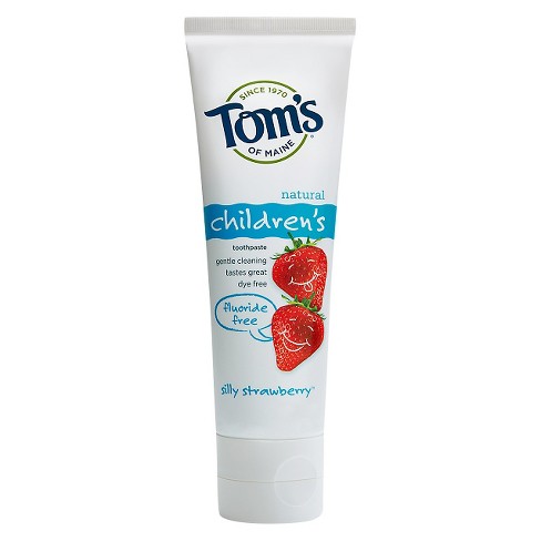 Tom's of Maine, Children's Toothpaste, Fluoride-Free, Silly Strawberry, 4.2 oz