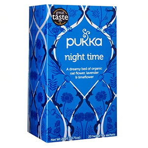 Pukka Herbs, Night Time, Organic Oat Flower, Lavender & Limeflower Tea, 20 Tea Sachets