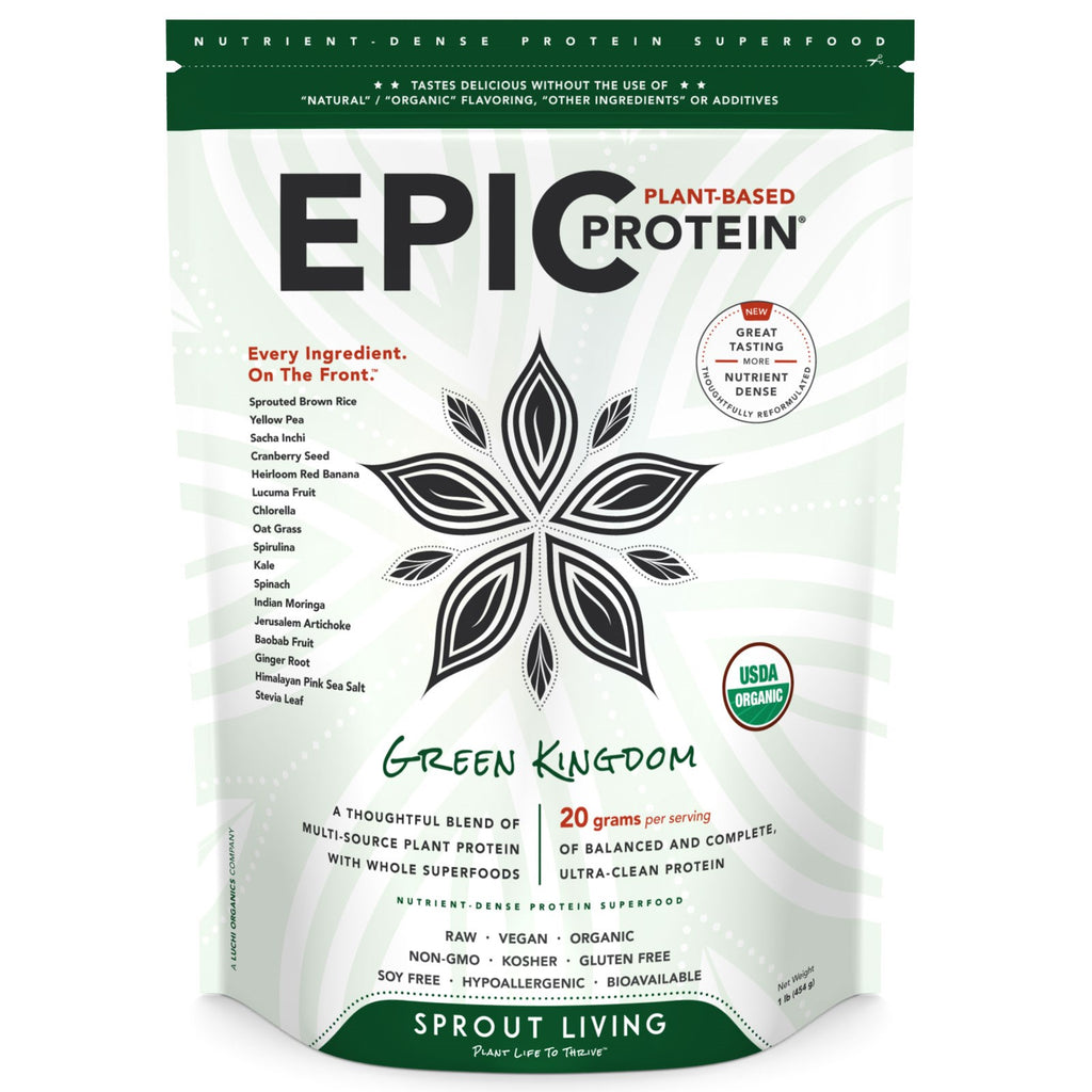 Sprout Living, Protein Powder Green Kingdom, 16 oz