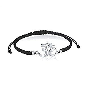 Yoga Jewellery, AUM Bracelet Adjustable, 925 Sterling Silver