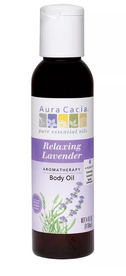 Aura Cacia, Aromatherapy Body Oil, Relaxing Lavender, 4 fl oz
