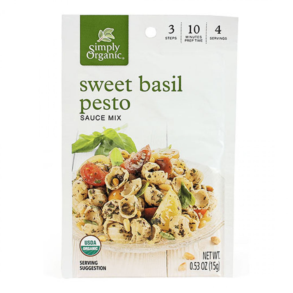 Simply Organic, Sweet Basil Pesto Sauce Mix, 0.53 oz