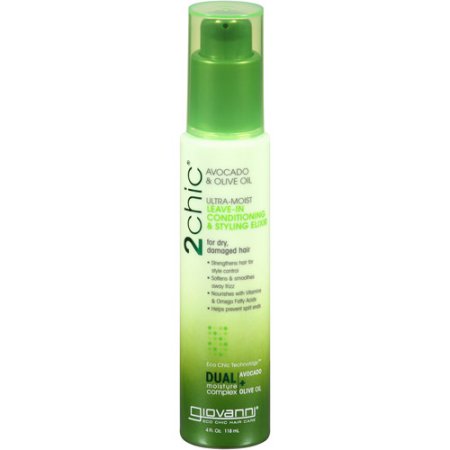 Giovanni, Ultra-Moist LEAVE-IN Conditioner & Styling Elixir, Avocado & Olive Oil, 4 fl oz