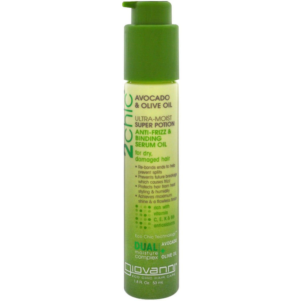 Giovanni, Ultra-Moist Super Potion Anti-Frizz Binding Serum, Avocado & Olive Oil Dual