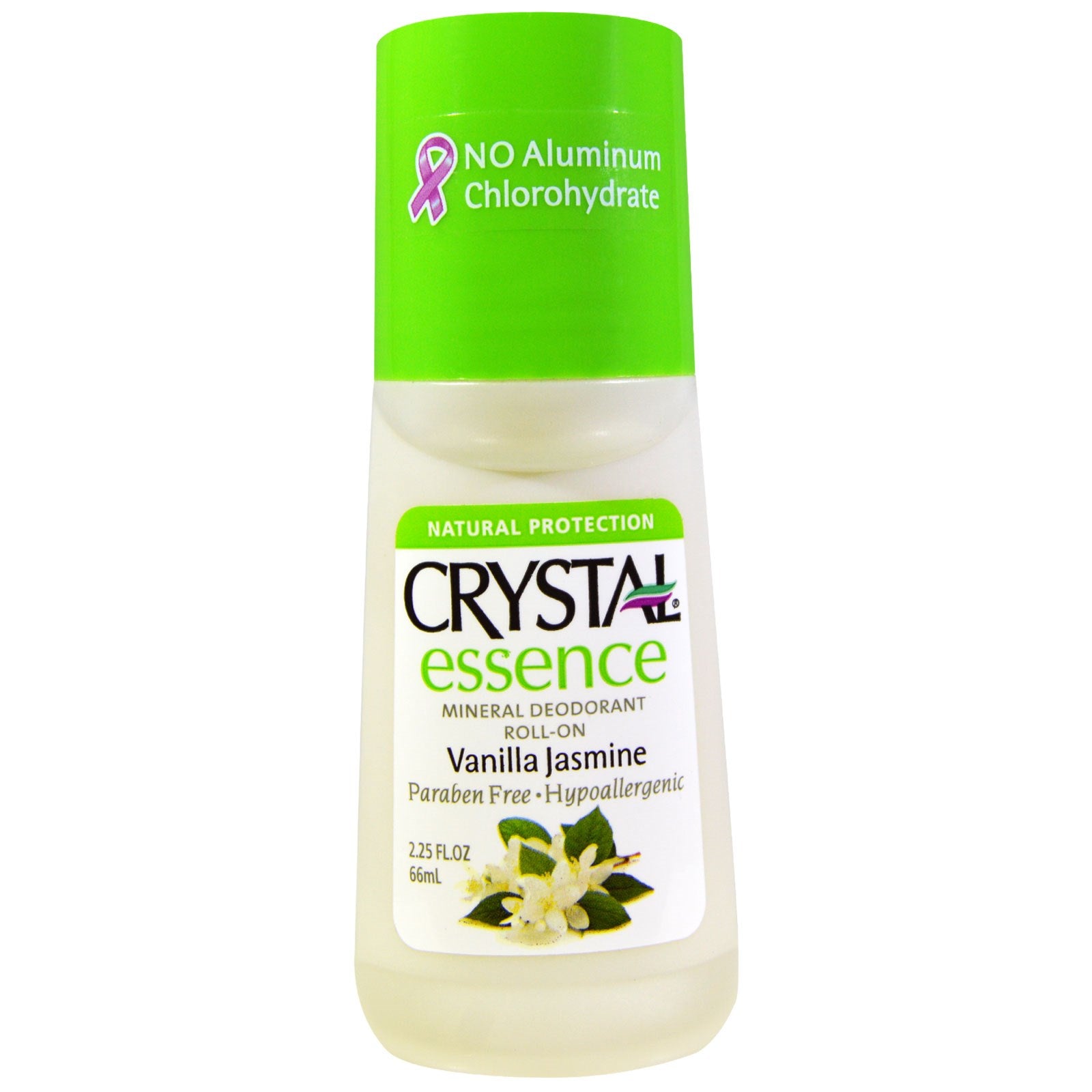 Crystal Body Deodorant Roll-On, Vanilla Jasmine, 2.25 fl oz