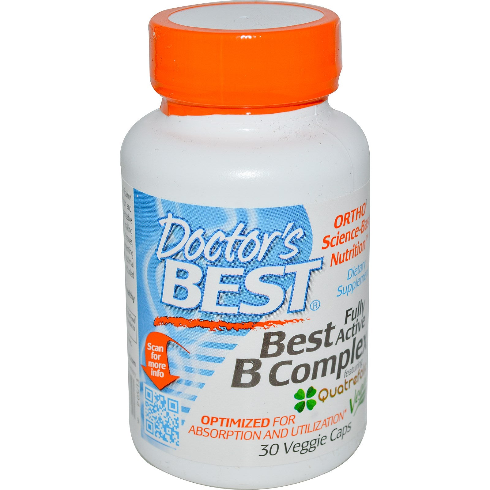 Doctor's Best, Best Fully Active B Complex, 30 Veggie Caps