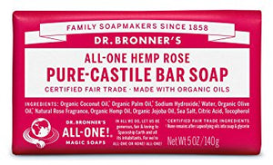 Dr. Bronner's Magic Soaps, Hemp Rose, Pure Castile Soap, 5 oz BAR