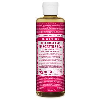 Dr. Bronner's Magic Soaps, Pure Castile Soap, 18-in-1 Hemp Rose, 16 fl oz